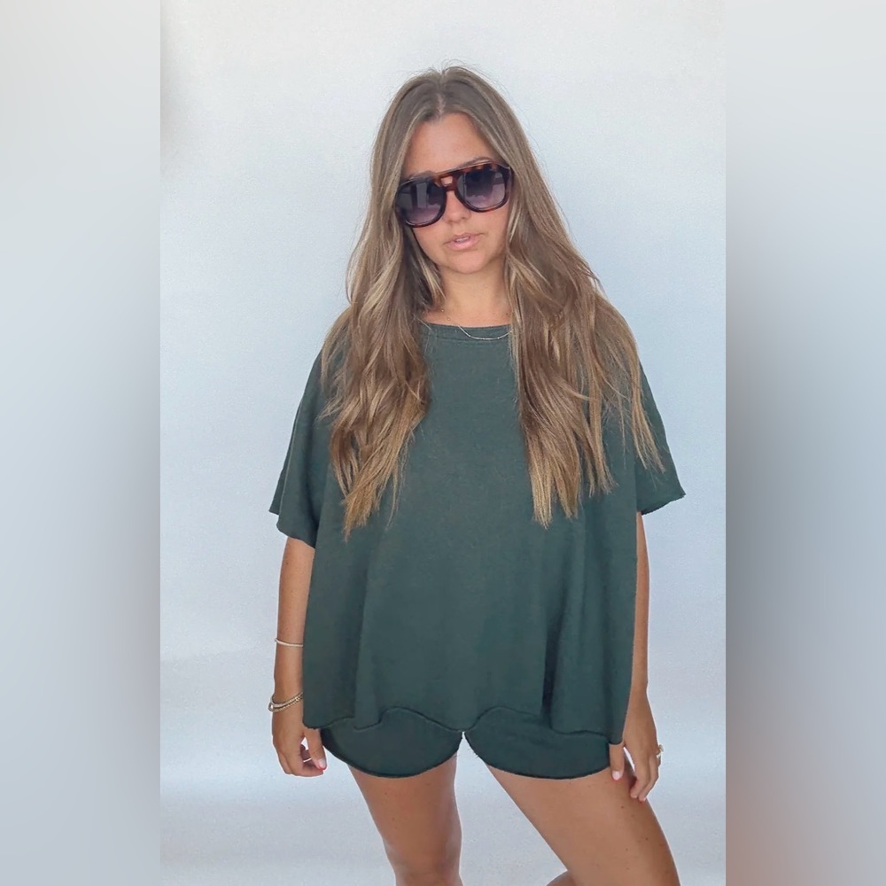 Malibu Vintage Sweat Set | Oversized | Forest Pine | NWT | Large